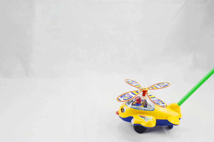 delectation 宝宝学步手推车玩具单杆儿童推推乐响铃手推飞机龙虾吐