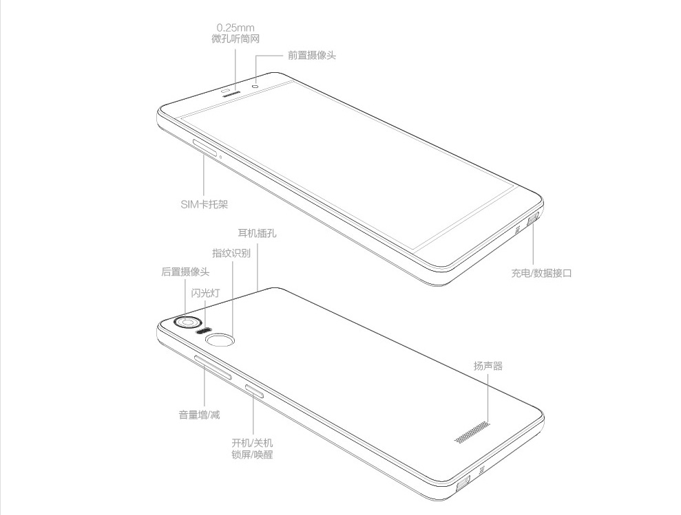 纽曼 纽扣 CM810 移动联通 双卡双待 双4G 智能 手机 （16G ROM） 白色 标配版