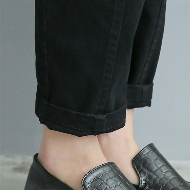 卡羅梵都 2015秋冬 前口袋修身休闲裤 正装裤 女 K046 黑色 XL