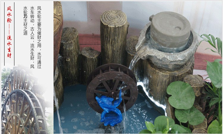 迪胜大假山喷泉流水景观摆设户外阳台庭院花园鱼池加湿器装饰品摆件 87801上座外循环