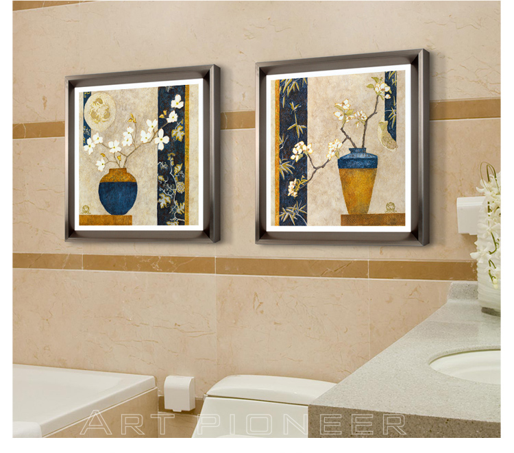 
                                                                                列昂纳多（ART PIONEER） 静物花卉客厅玄关过道装饰画浴室卫生间床头背景墙画壁画 静待花好A 外框尺寸60x60cm                