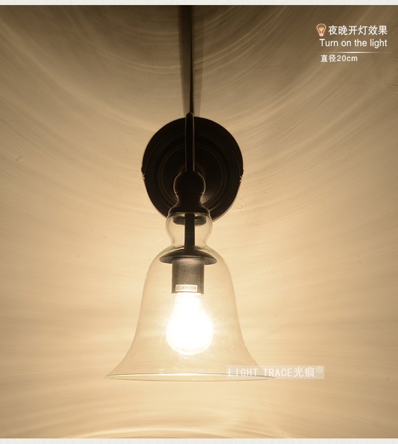 梦晗灯饰LOFT欧式壁灯 阳台过道墙灯镜前灯走廊 楼梯简约 壁灯B201305