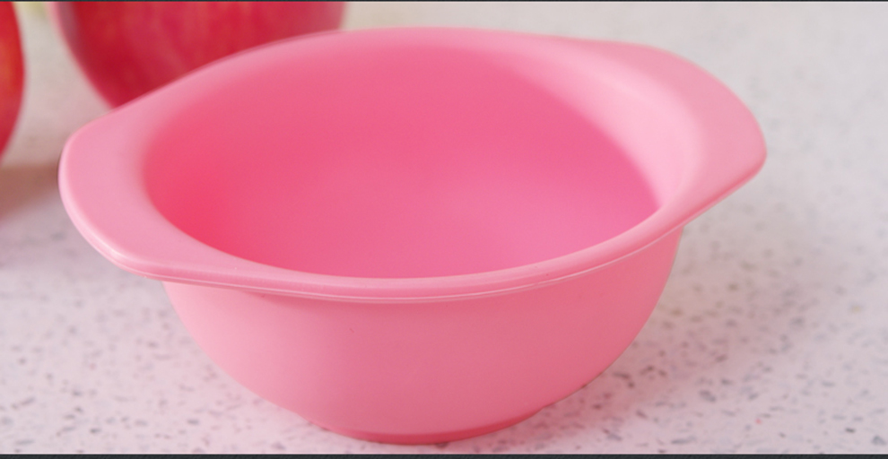 
                                                                                斯凯尔硅胶儿童餐具宝宝碗防摔创意甜品沙拉婴儿水晶碗隔热碗 水晶蓝                