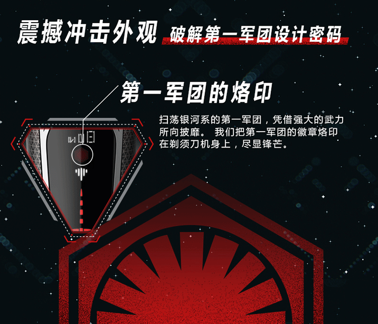 飞利浦(philips)电动剃须刀 星球大战系列刮胡刀 sw9700/67