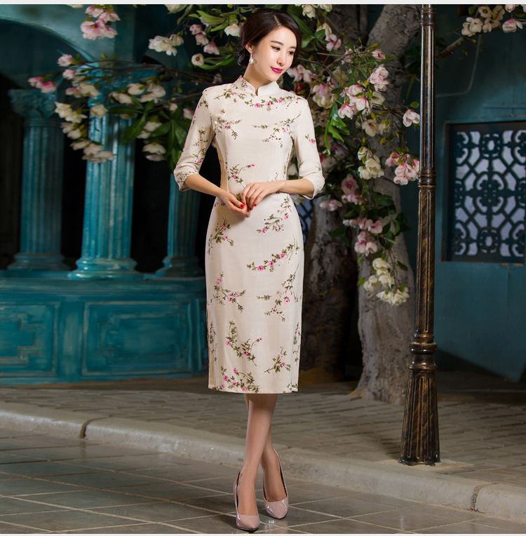 The beautiful new summer 2015-oriented retro graphics in Short Thin Sau San large cuff improved linen long skirt qipao Samui red L picture, prices, brand platters! The elections are supplied in the national character of distribution, so action, buy now enjoy more preferential! As soon as possible.