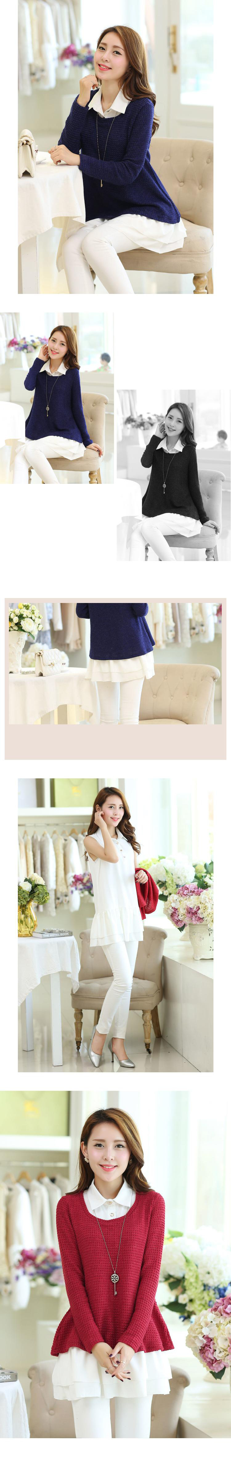 衣品辰（epcen) 2015秋季新品女装针织衫毛衣背心裙两件套FL3736  黄色   M