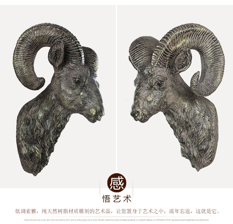 
                                                            欣润 仿真麋鹿头壁挂装饰品 欧式创意家居树脂客厅复古墙壁饰酒吧工艺品动物挂件 CR-110黑色+金色小鹿头壁挂                
