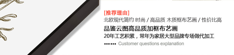 
                                        云图 麋鹿招财 玄关装饰画现代简约客厅书房玄关办公室挂画墙画 黑色画框 60*60(单副价)                