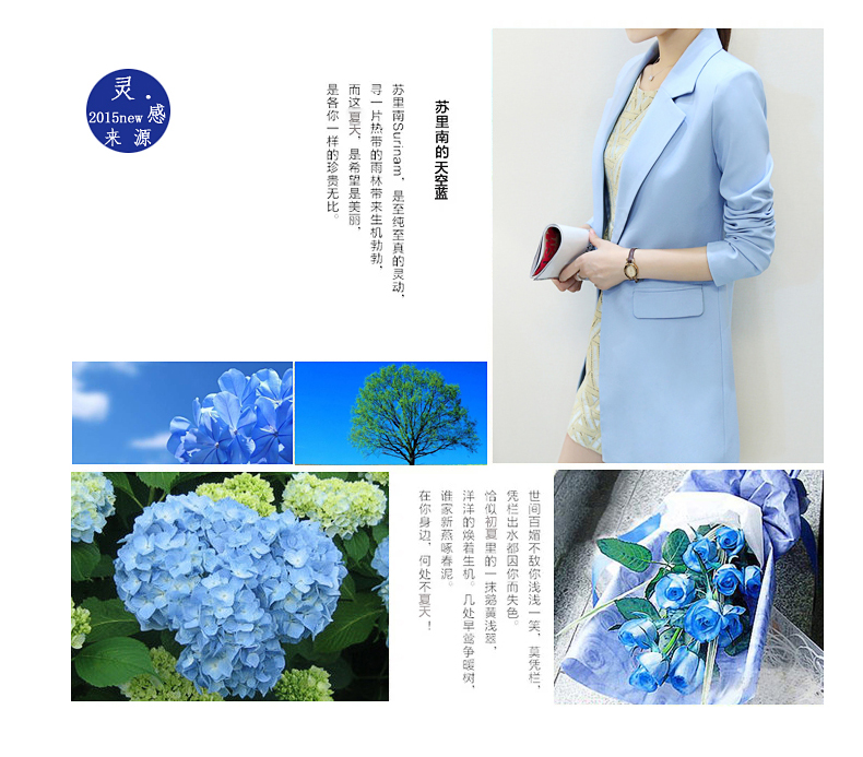 皑·玫 2015秋装新款韩版大码女装外套气质修身西服中长款小西装E9321 白色 L