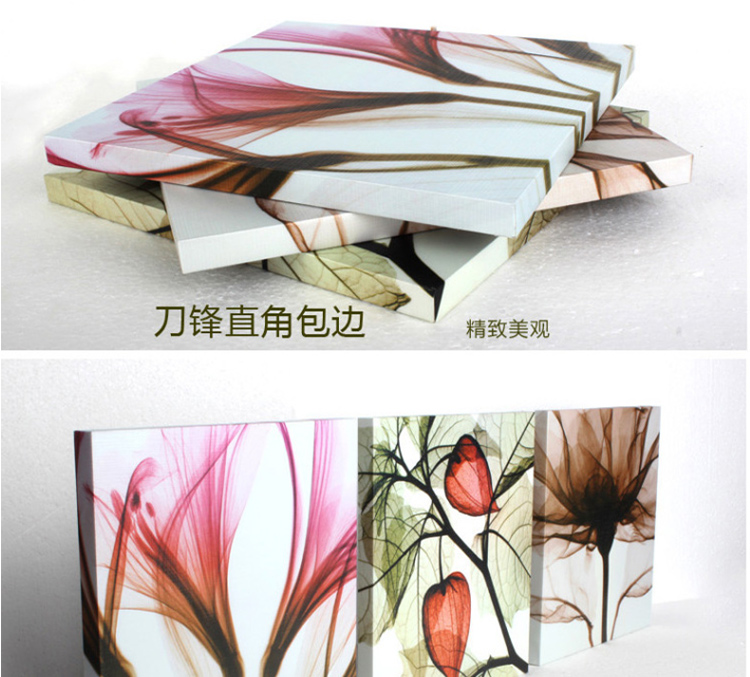 
                                        客厅装饰画现代简约挂画风景画三联无框画沙发背景墙餐厅墙画 S[3696-1/3696-2/3696-3] 70*70(布纹膜2.5)                