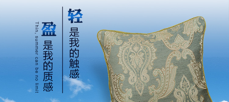 
                                        月和家思欧式奢华靠垫沙发抱枕办公室午睡枕靠背 锦之春 48*48靠垫套 不含芯                