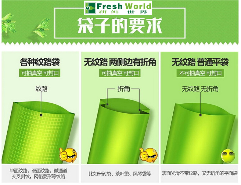 
                                        新鲜世界食品真空包装机 封口机商用家用抽真空保鲜机 经典黑                