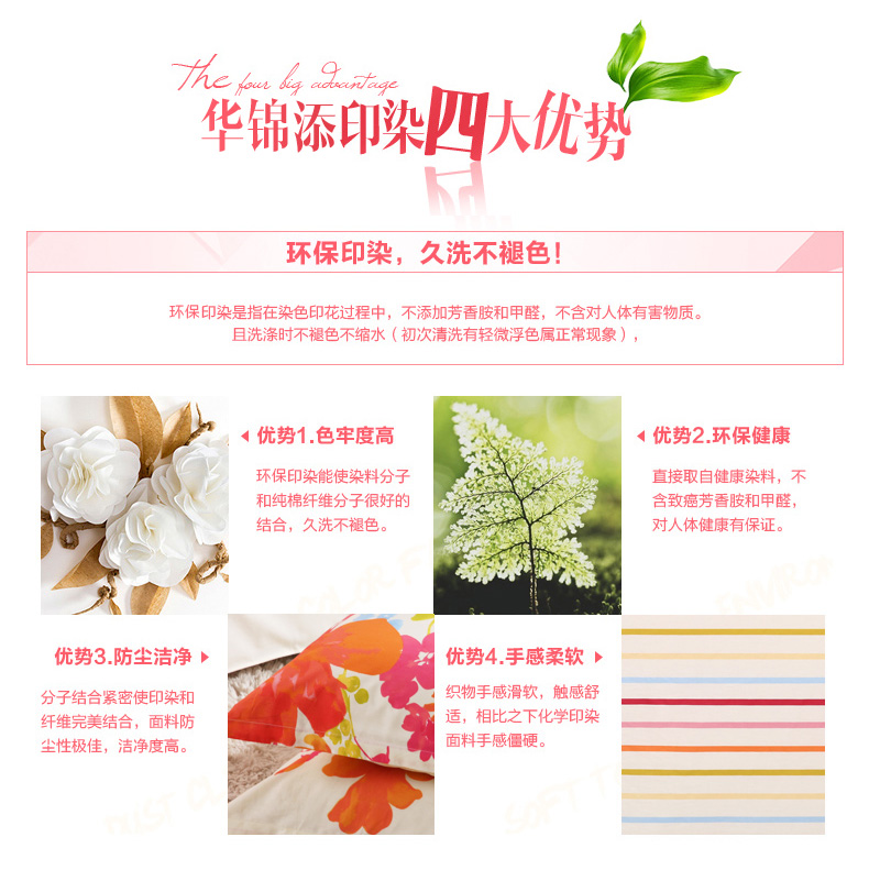 华锦添 枕套单件 纯棉全棉枕头套枕芯套印花 不掉色不起球 索菲格 一对