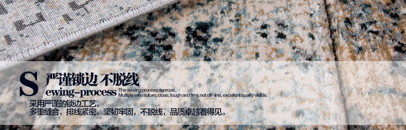 D土耳其进口现代简约客厅茶几沙发地毯卧室地毯手工剪花 法斯特 037A灰 80cm*120cm