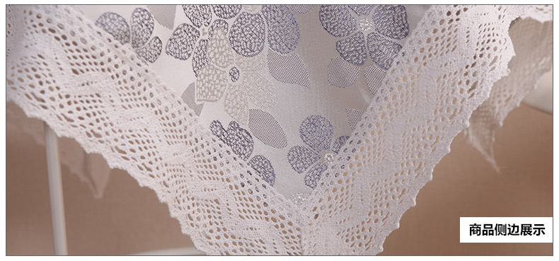 
                                        铭聚布艺田园清新布艺棉边台布茶几布餐桌布 玫瑰之约 125cm*175cm                