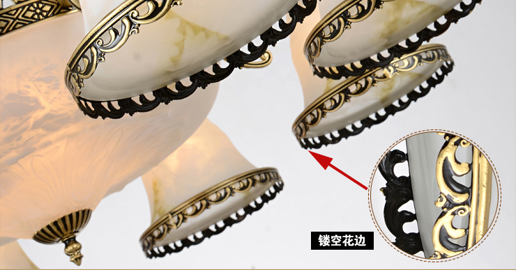 蒙特丽 玄关走廊过道壁灯9055A-B 欧式复古仿云石灯具(B)