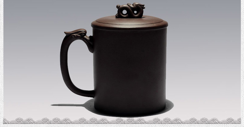 
                                        茗臣尚品 宜兴紫砂杯茶具 办公室茶杯 龙马精神杯 龙吟                