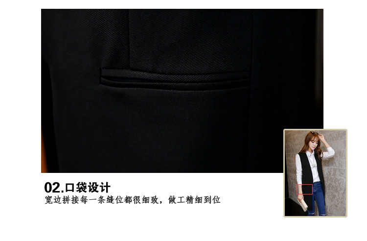 巢品  2015秋冬装新款马夹 韩版中长款修身显瘦背心马甲女 红色 XL