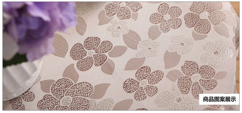 
                                        铭聚布艺田园清新布艺棉边台布茶几布餐桌布 玫瑰之约 125cm*175cm                