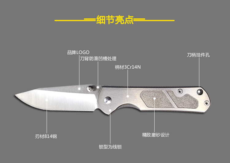 三刃木 7010系列户外小折刀 折叠刀 7010lui-sh_现价