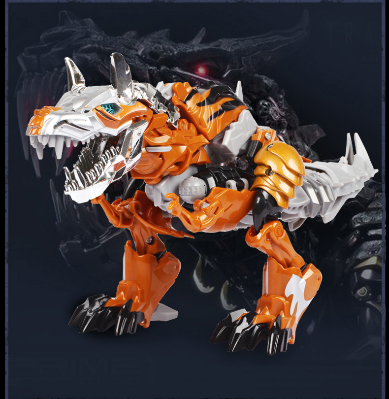 钢索恐龙霸王龙合金版变形玩具金刚机器人大号男孩儿童玩具礼物模型