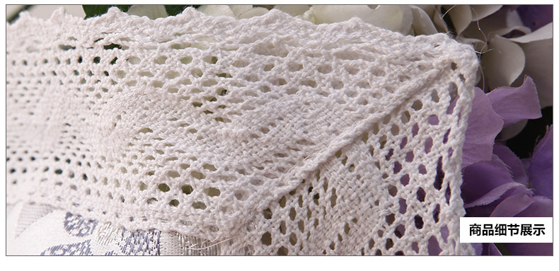 
                                        铭聚布艺田园清新布艺棉边台布茶几布餐桌布 玫瑰之约 125cm*175cm                