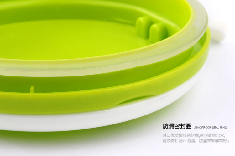 
                                        帝若威 创意不锈钢多层保温饭盒提锅可组合双层餐盒 粉色1层0.7L                