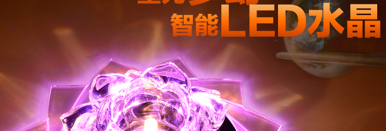 合丰 LED进口贴片过道灯玄关灯阳台灯走廊灯水晶灯吸顶灯门厅灯入户灯现代时尚梦幻花朵灯 LED3W+紫红辅光 暗装