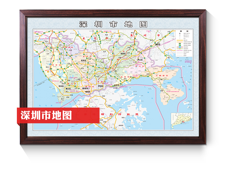 mga 广东地图挂图广州深圳地图东莞珠海各省市区中国地图定制 a-广东