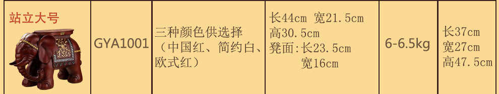 
                                                                                得美莱斯 换鞋凳摆件 客厅大象摆件创意装饰家居饰品摆设工艺礼品结婚礼物乔迁新居开业送礼招财摆件 站立加大号欧式红(鼻子向上)                
