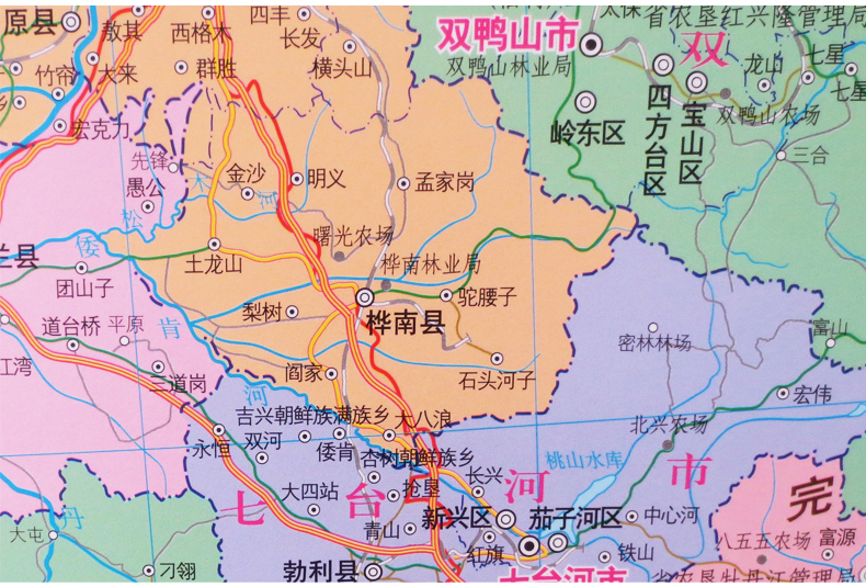 《东北三省行政区划图地图挂图图片