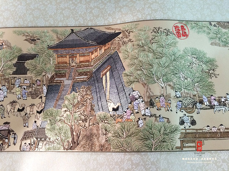 艺绫手工刺绣 7米全卷清明上河图 精细收藏版 珍藏苏绣软裱画 出国