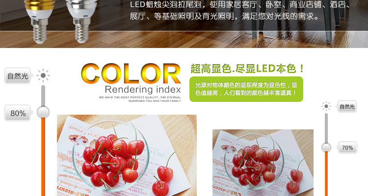 饰嘉LED灯泡 尖泡灯蜡烛灯拉尾灯节能灯泡 尖泡款式银色外壳E27 7W白色光
