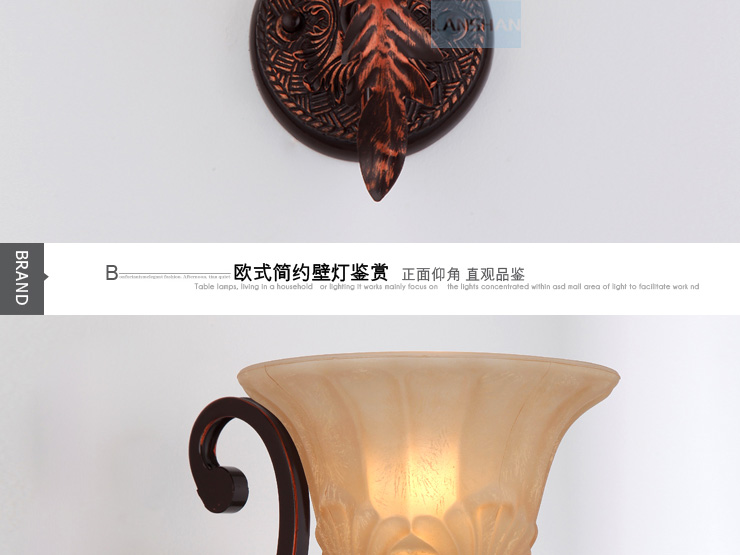 岚珊 欧式壁灯具时尚卧室灯床头灯客厅灯简约过道灯饰B152
