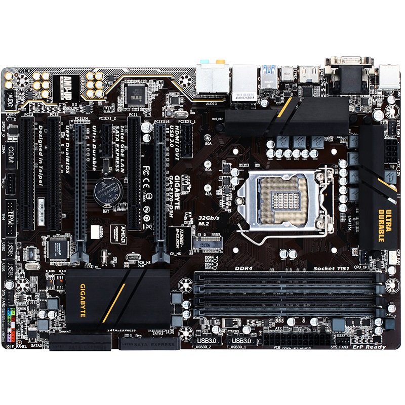 技嘉（GIGABYTE）Z170-D3H主板 (Int...