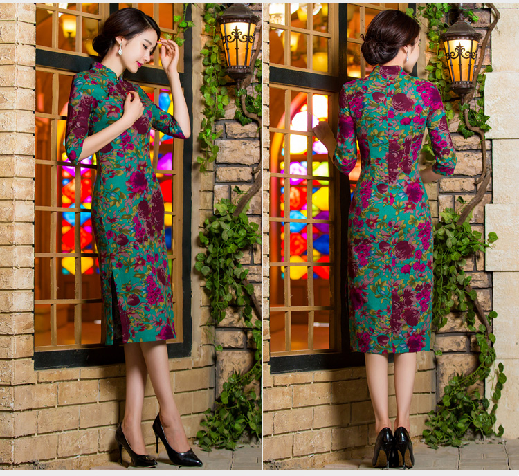 In accordance with the 2015 autumn Carlisle-three new for women of nostalgia for the video in the thin qipao Sau San large cuff improved long cheongsam dress linen HUANGMEI XXL picture, prices, brand platters! The elections are supplied in the national character of distribution, so action, buy now enjoy more preferential! As soon as possible.