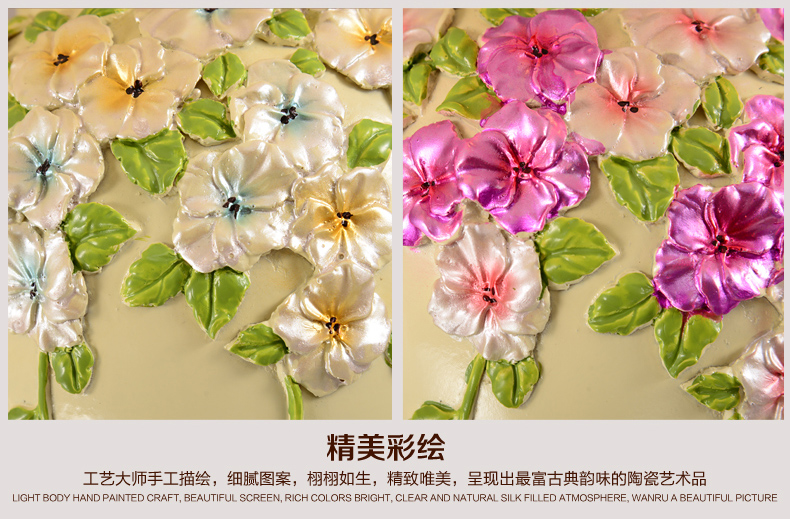 美式田园树脂台灯卧室床头灯欧式客厅书房台灯 清新婚庆装饰台灯 SZ1101B
