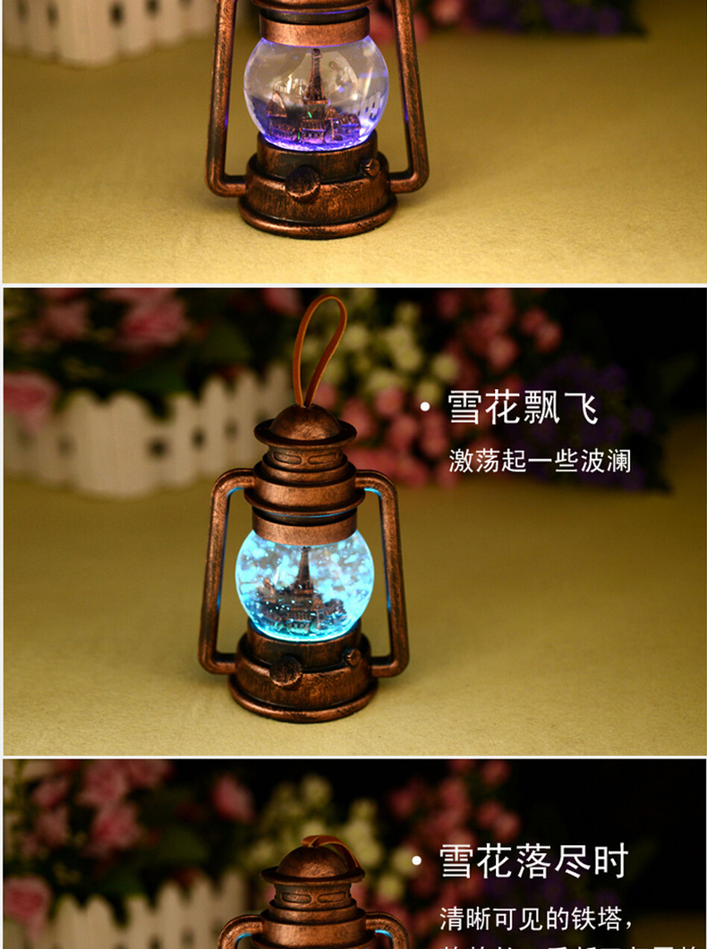 咔托米 复古怀旧手提灯 老式马提灯   怀旧浪漫礼品情人节礼物 创意家居摆件装饰品 复古马提灯 1个装 款式随机