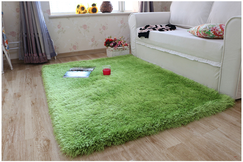 舒彩 地毯 客厅卧室茶几地毯混纺加厚6cm弹力丝地毯可定做 70CM*140CM 浅灰色K12 50CMx80CM