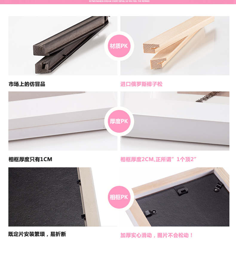 
                                        森淼照片墙 创意相片装饰画框相框墙组合 13寸16寸墙饰墙贴实木像框架大相框组合 全原木色 卡通抽象                