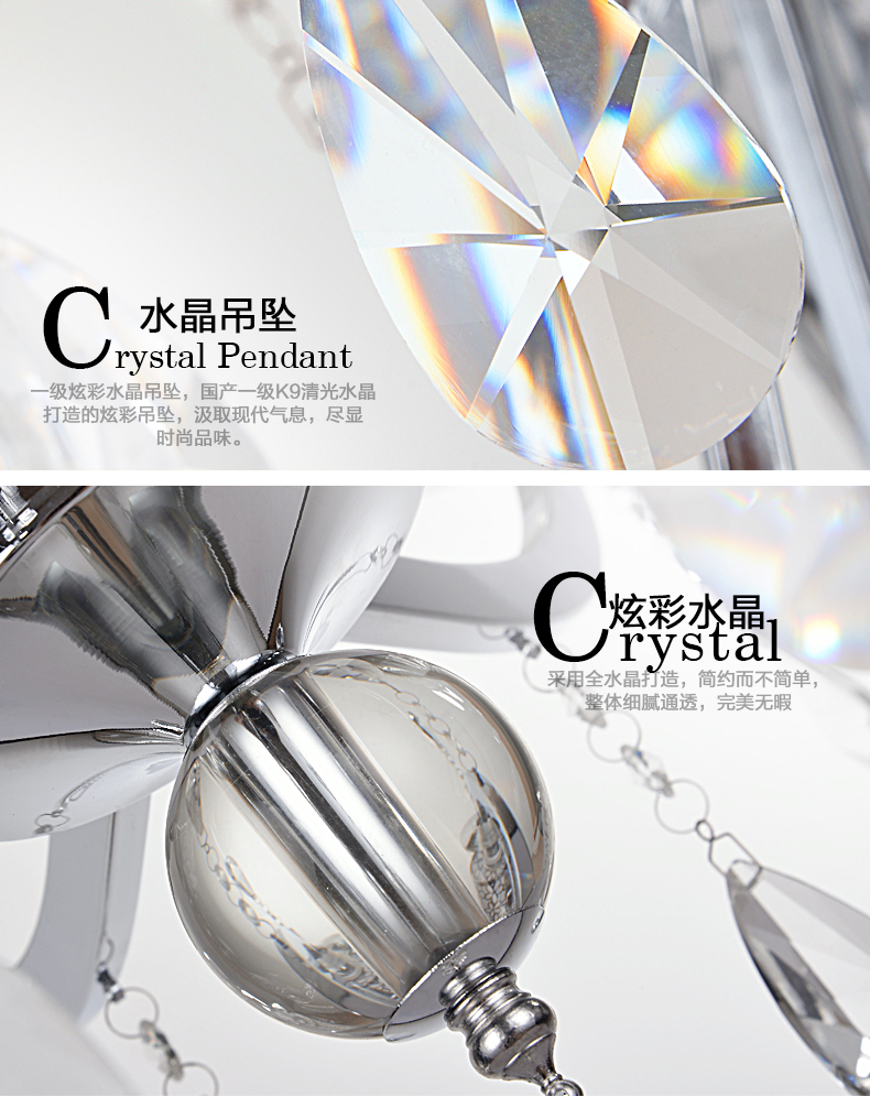 泽立蜡烛水晶灯 美式吊灯 铁艺吊灯 客厅灯 卧室灯 餐吊灯 水晶灯 美式风格 ZL8023-8头
