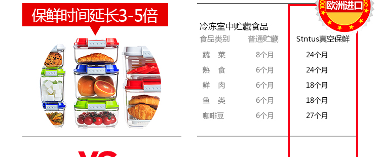 德国Stntus鲜途 进口自动食品真空包装机 家用抽真空自动封口机 小型商用保鲜机 SV1000旗舰款(有袋槽/滑动切割刀)