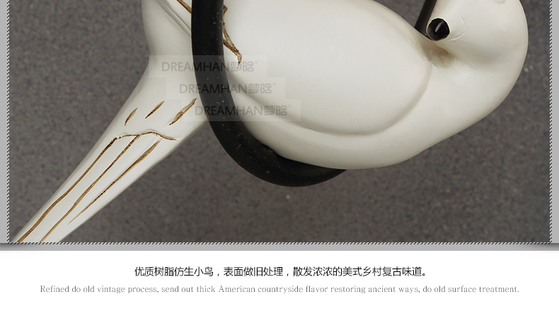 梦晗欧式复古美式乡村田园客厅灯餐厅咖啡厅三小鸟壁灯装饰灯8024-2w 8024-2w