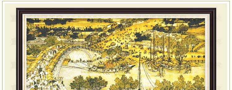 宜家绣艺 新款印花3D十字绣22米清明上河图十字绣珍藏版古典客厅大画 3D高端埃及棉288x96厘米