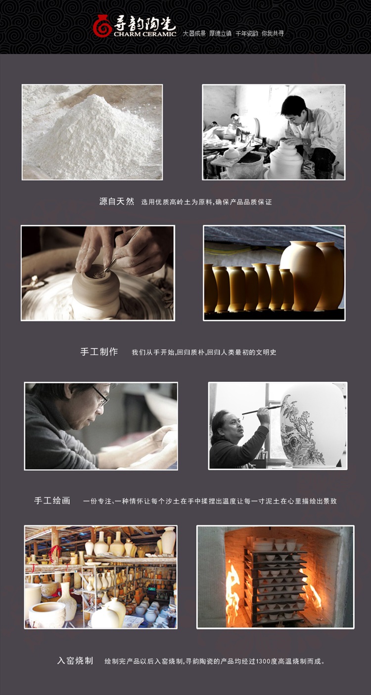 迪胜 景德镇陶瓷粉彩仿古瓷板画五子登科 中式装饰画客厅走廊壁画 仿古实木框红木色
