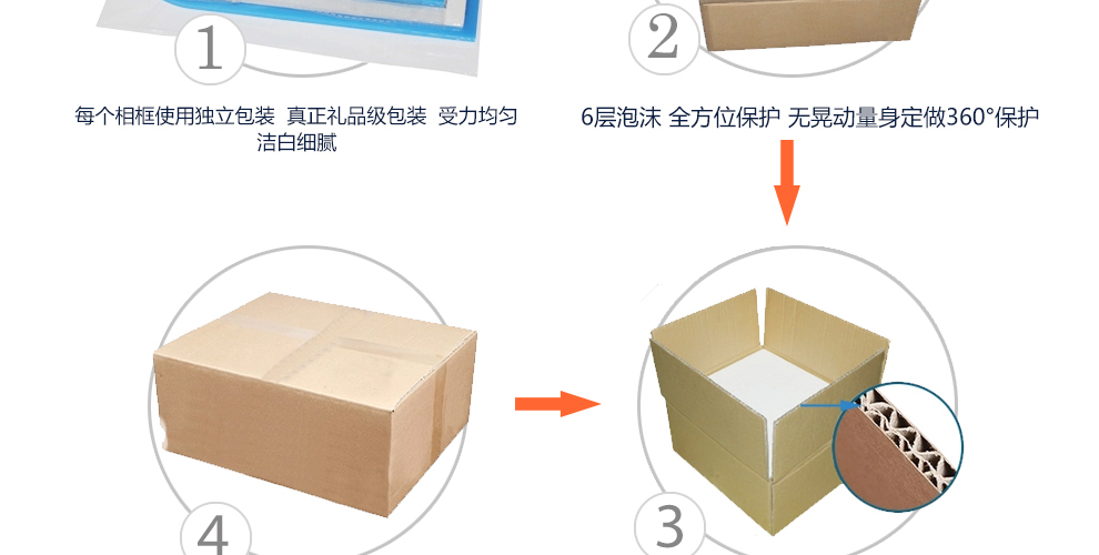 品旭 客厅创意组合时尚钟表装饰组合亚克力照片墙11框相片墙 浪漫爱情海 11框