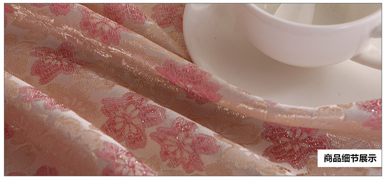 
                                        铭聚布艺田园清新布艺棉边台布茶几布餐桌布 玫瑰之约 125cm*175cm                