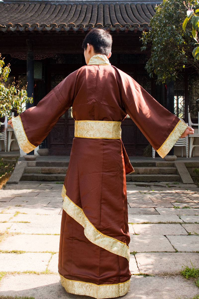 Men's costumes performed annual service Minister Han dynasty clothing men's clothing men and Han-errant clothing brown are code pictures, price, brand platters! Elections are good character, the national distribution, so why buy now enjoy more preferential! Health