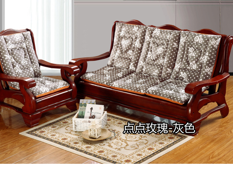 
                                                                                花语缤纷 毛绒红木椅垫沙发坐垫防滑带靠背 实木办公椅坐垫加厚沙发垫可拆洗 枫叶(加边) 50*50*高度60(单人一座一靠)                