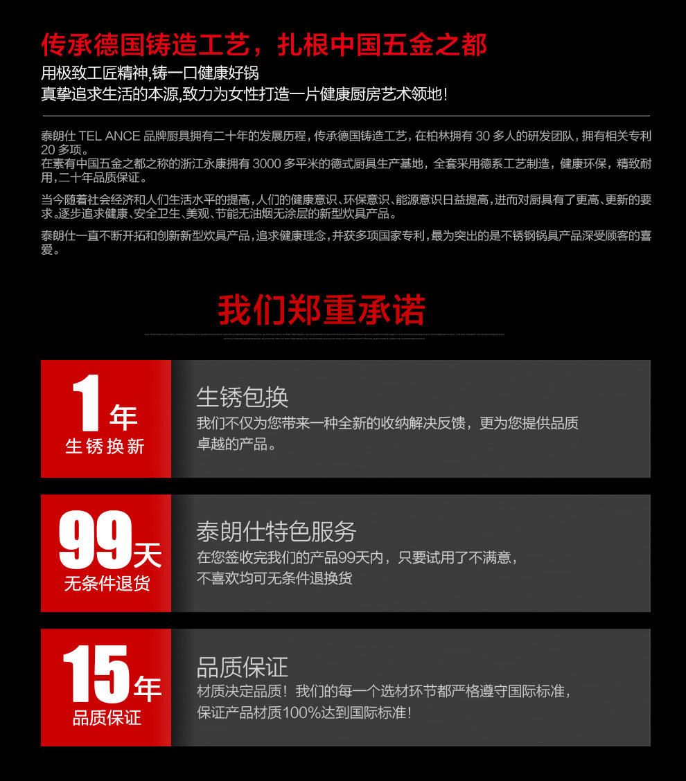泰朗仕德国不锈钢炒锅无油烟炒菜锅无涂层锅电磁炉通用不粘平底锅 不锈钢本色